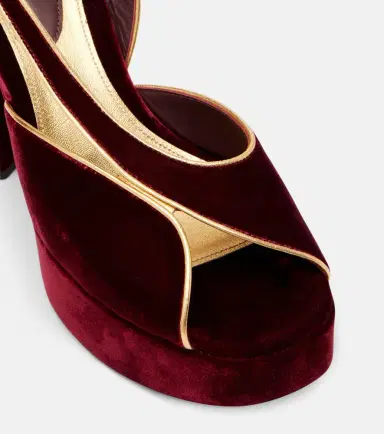 Etro 120 velvet platform sandals | Thumbnail 4