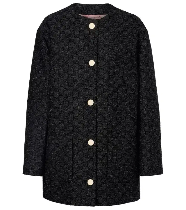 GG wool-blend tweed coat