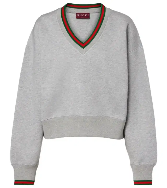 Web Stripe cotton-blend jersey sweatshirt
