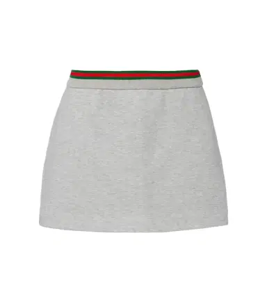 Gucci Web Stripe cotton-blend jersey miniskirt | Thumbnail 1