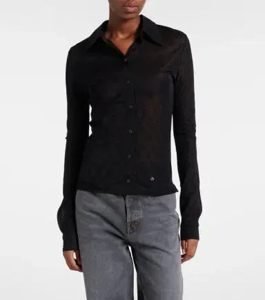 Gucci GG sheer lamé shirt | Thumbnail 5 Gucci GG sheer lamé shirt | Thumbnail 5