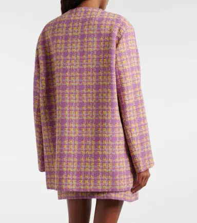 Gucci Checked cotton-blend tweed jacket | Thumbnail 3 Gucci Checked cotton-blend tweed jacket | Thumbnail 3