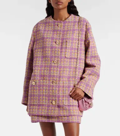 Gucci Checked cotton-blend tweed jacket | Thumbnail 5 Gucci Checked cotton-blend tweed jacket | Thumbnail 5