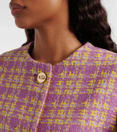 Gucci Checked cotton-blend tweed jacket | Thumbnail 6 Gucci Checked cotton-blend tweed jacket | Thumbnail 6
