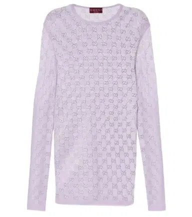 Gucci GG Crystal silk top | Thumbnail 1