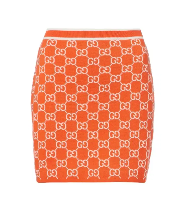 GG cotton jacquard miniskirt