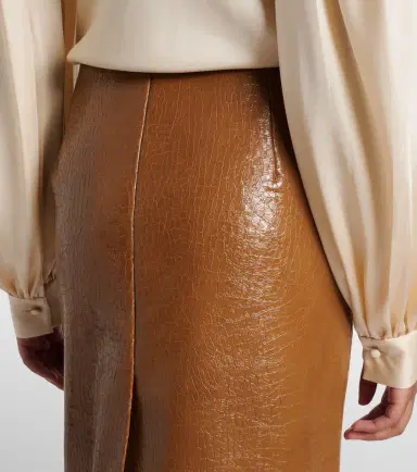 Gucci Embossed leather pencil skirt | Thumbnail 2