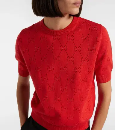 Gucci GG pointelle silk and cotton sweater | Thumbnail 2