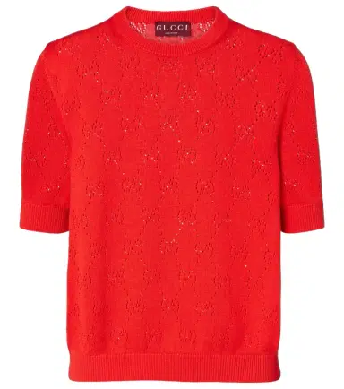 Gucci GG pointelle silk and cotton sweater | Thumbnail 1