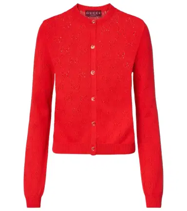 Gucci GG pointelle silk and cotton cardigan | Thumbnail 1