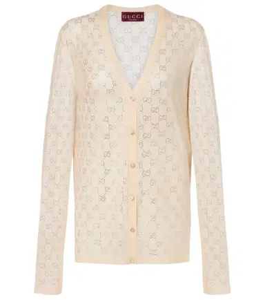 Gucci GG embellished silk cardigan | Thumbnail 1