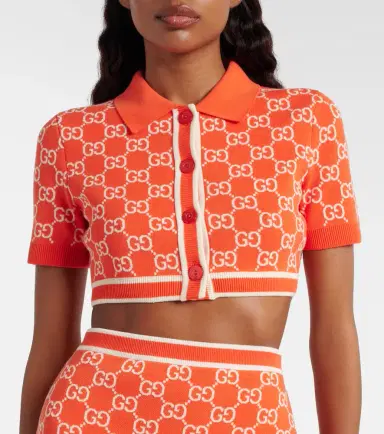 Gucci GG cropped cotton jacquard cardigan | Thumbnail 3 Gucci GG cropped cotton jacquard cardigan | Thumbnail 3