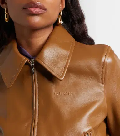 Gucci Leather bomber jacket | Thumbnail 5