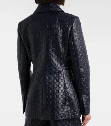 Gucci GG embossed leather jacket | Thumbnail 5