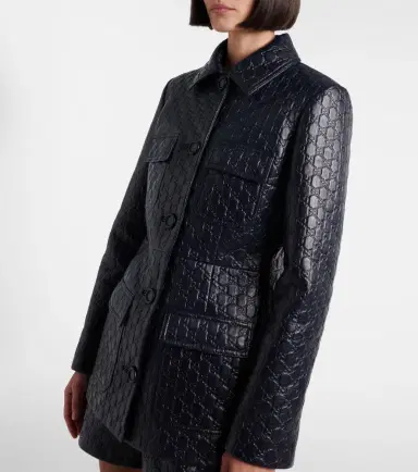 Gucci GG embossed leather jacket | Thumbnail 6