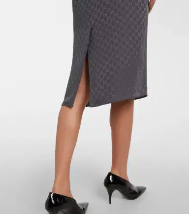 Gucci GG low-rise silk pencil skirt | Thumbnail 2 Gucci GG low-rise silk pencil skirt | Thumbnail 2