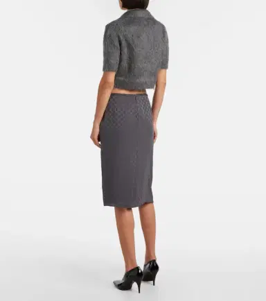 Gucci GG low-rise silk pencil skirt | Thumbnail 4 Gucci GG low-rise silk pencil skirt | Thumbnail 4