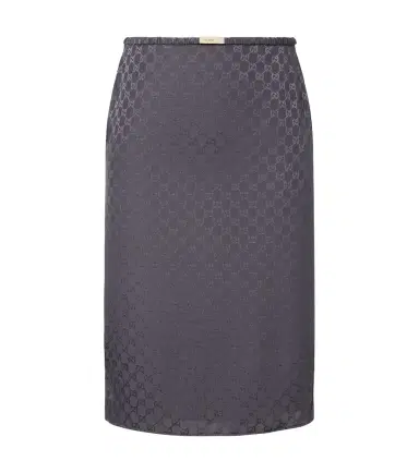 Gucci GG low-rise silk pencil skirt | Thumbnail 1 Gucci GG low-rise silk pencil skirt | Thumbnail 1
