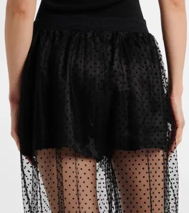 Alaia Alaïa Polka-dot mesh wide-leg pants | Thumbnail 6 Alaia Alaïa Polka-dot mesh wide-leg pants | Thumbnail 6