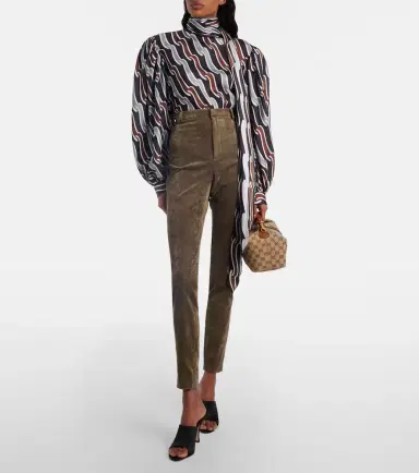 Gucci Cotton-blend velvet leggings | Thumbnail 4 Gucci Cotton-blend velvet leggings | Thumbnail 4