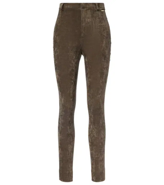 Cotton-blend velvet leggings