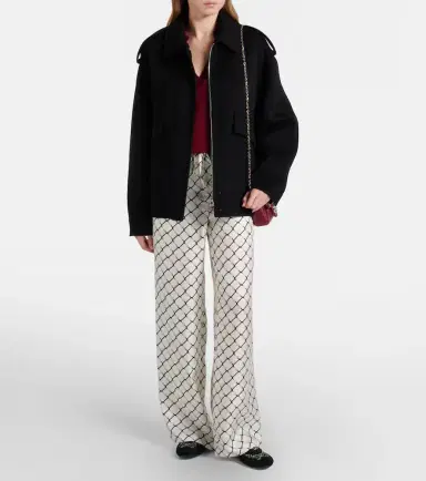 Gucci Horsebit silk twill wide-leg pants | Thumbnail 4 Gucci Horsebit silk twill wide-leg pants | Thumbnail 4
