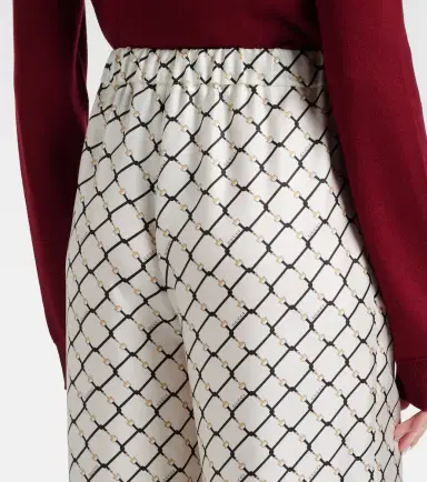 Gucci Horsebit silk twill wide-leg pants | Thumbnail 5 Gucci Horsebit silk twill wide-leg pants | Thumbnail 5