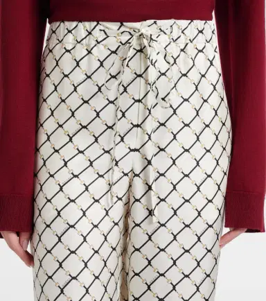 Gucci Horsebit silk twill wide-leg pants | Thumbnail 6 Gucci Horsebit silk twill wide-leg pants | Thumbnail 6