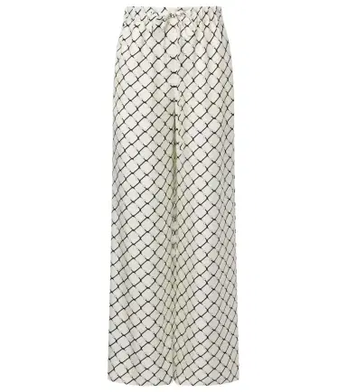 Gucci Horsebit silk twill wide-leg pants | Thumbnail 1 Gucci Horsebit silk twill wide-leg pants | Thumbnail 1