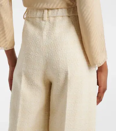 Gucci Checked cotton-blend tweed wide-leg pants | Thumbnail 2