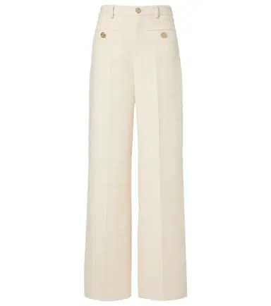 Gucci Checked cotton-blend tweed wide-leg pants | Thumbnail 1