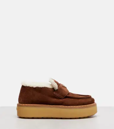 Prada Shearling-lined suede loafers | Thumbnail 3 Prada Shearling-lined suede loafers | Thumbnail 3