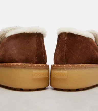 Prada Shearling-lined suede loafers | Thumbnail 4 Prada Shearling-lined suede loafers | Thumbnail 4