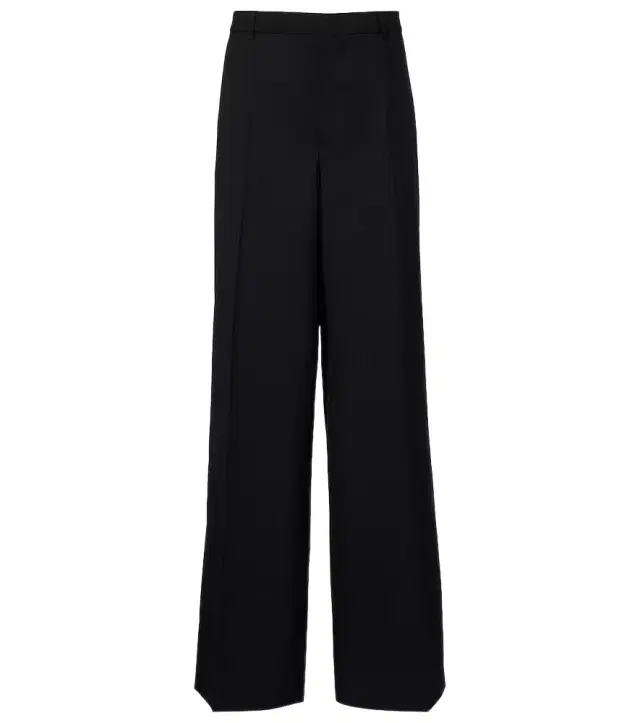 High-rise wool straight pants