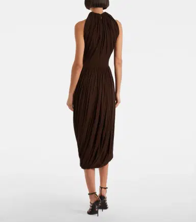 Alaïa Alaïa Gathered pleated halterneck midi dress | Thumbnail 2 Alaïa Alaïa Gathered pleated halterneck midi dress | Thumbnail 2