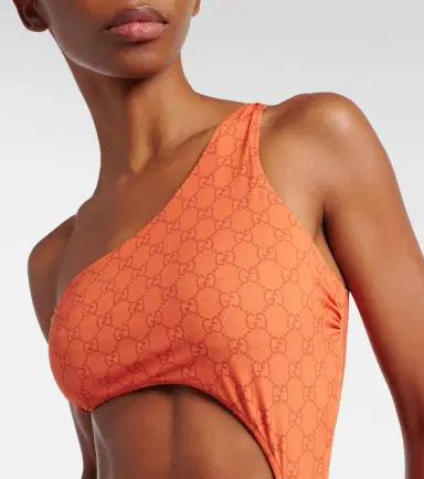 Gucci GG cutout one-shoulder swimsuit | Thumbnail 2