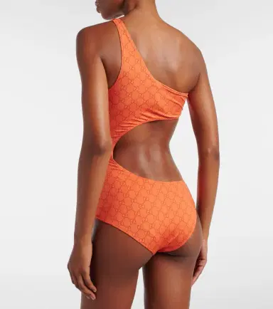 Gucci GG cutout one-shoulder swimsuit | Thumbnail 4