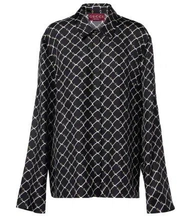 Gucci Horsebit silk twill shirt | Thumbnail 1