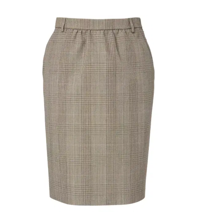 Prince of Wales check wool pencil skirt