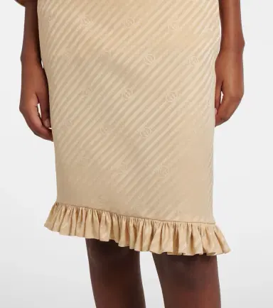 Gucci Interlocking G silk jacquard midi skirt | Thumbnail 5