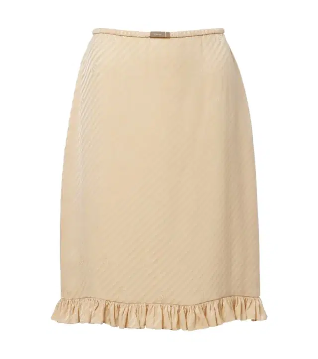 Interlocking G silk jacquard midi skirt