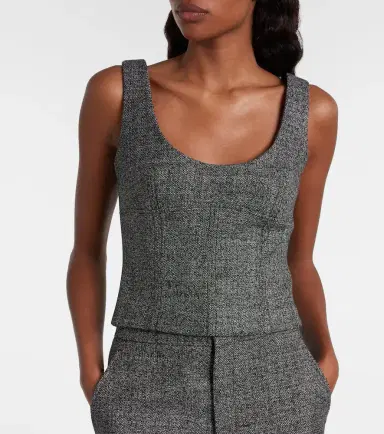 Gucci Cropped wool tank top | Thumbnail 2 Gucci Cropped wool tank top | Thumbnail 2