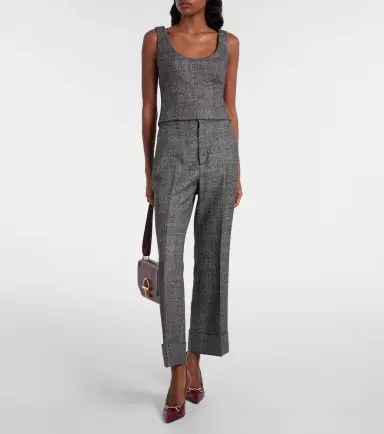 Gucci Cropped wool tank top | Thumbnail 3 Gucci Cropped wool tank top | Thumbnail 3