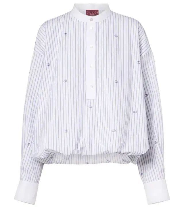 Interlocking G pinstripe cotton shirt