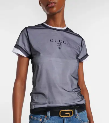 Gucci Layered cotton-blend jersey T-shirt | Thumbnail 2 Gucci Layered cotton-blend jersey T-shirt | Thumbnail 2