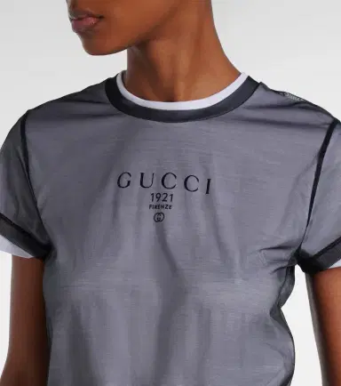 Gucci Layered cotton-blend jersey T-shirt | Thumbnail 3 Gucci Layered cotton-blend jersey T-shirt | Thumbnail 3