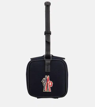 Moncler Embroidered leather-trimmed clutch | Thumbnail 2