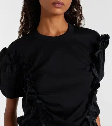 NOIR KEI NINOMIYA Ruffled cotton top | Thumbnail 2 NOIR KEI NINOMIYA Ruffled cotton top | Thumbnail 2