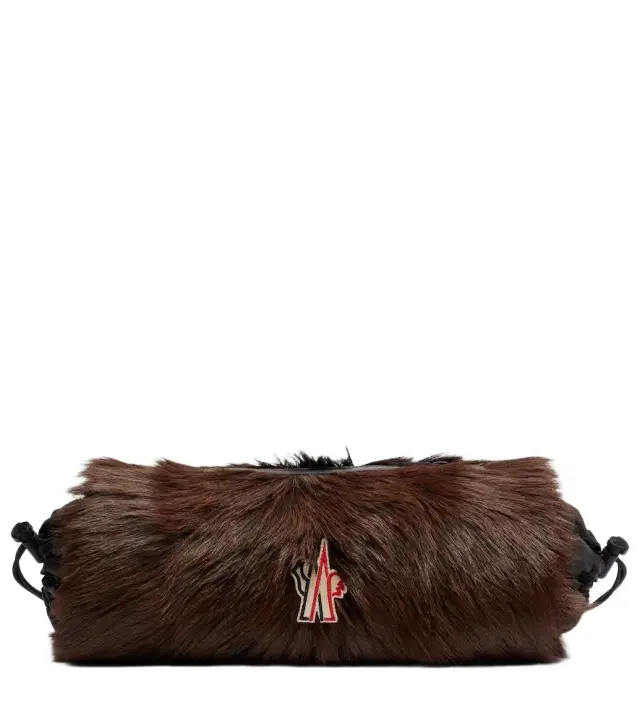 Shearling clutch