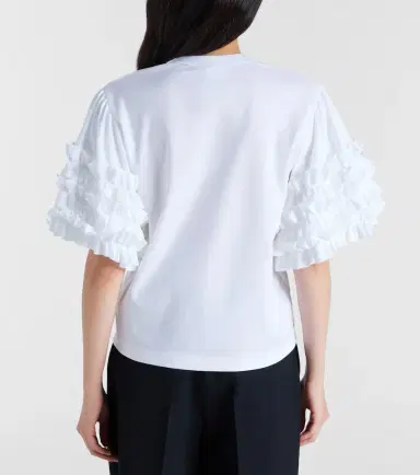 Noir Kei Ninomiya Ruffled cotton T-shirt | Thumbnail 2